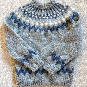 One-of-a-Kind Icelandic Hand-Knit Wool Sweater